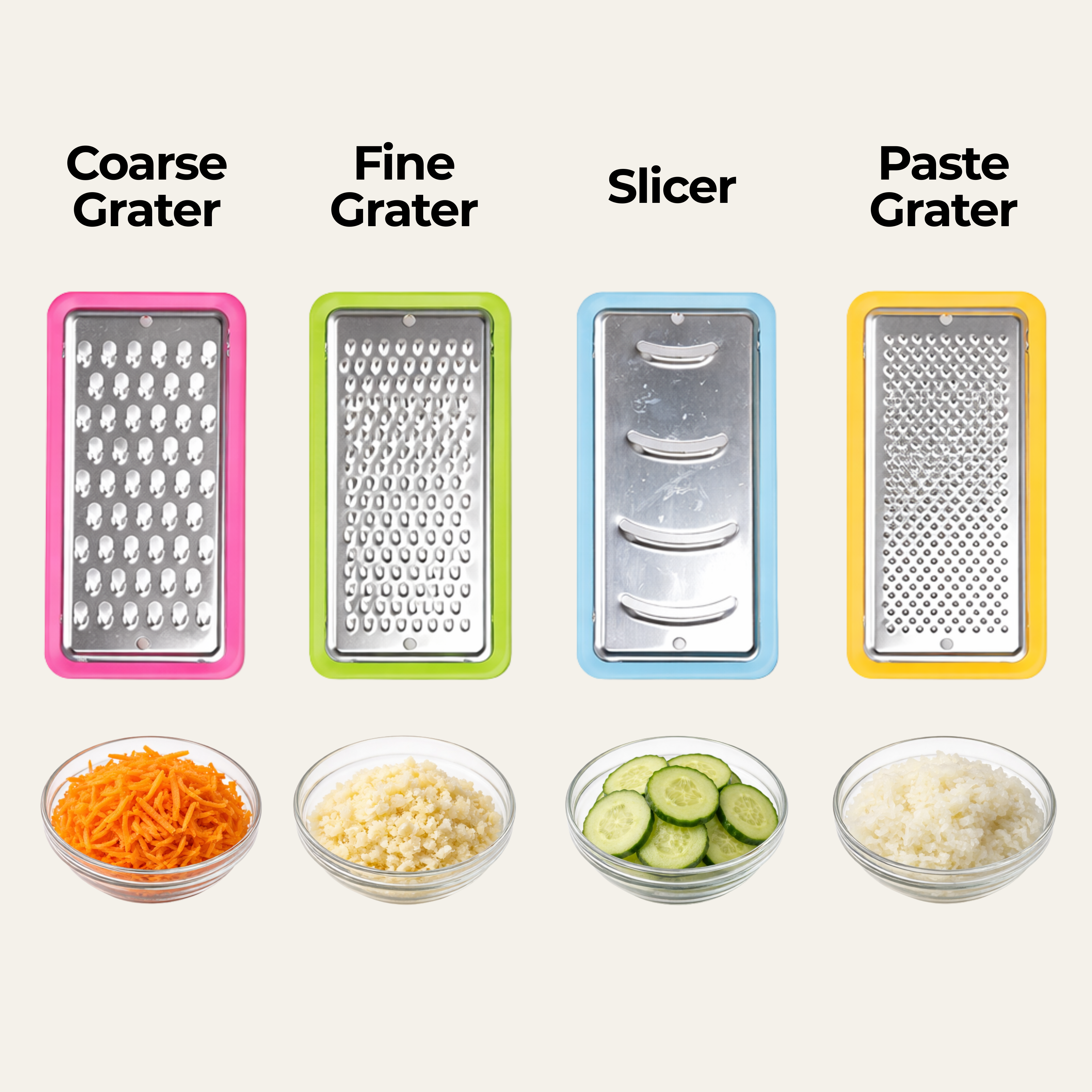Bamboo Chopping Board Set (With Built In Graters & Containers)
