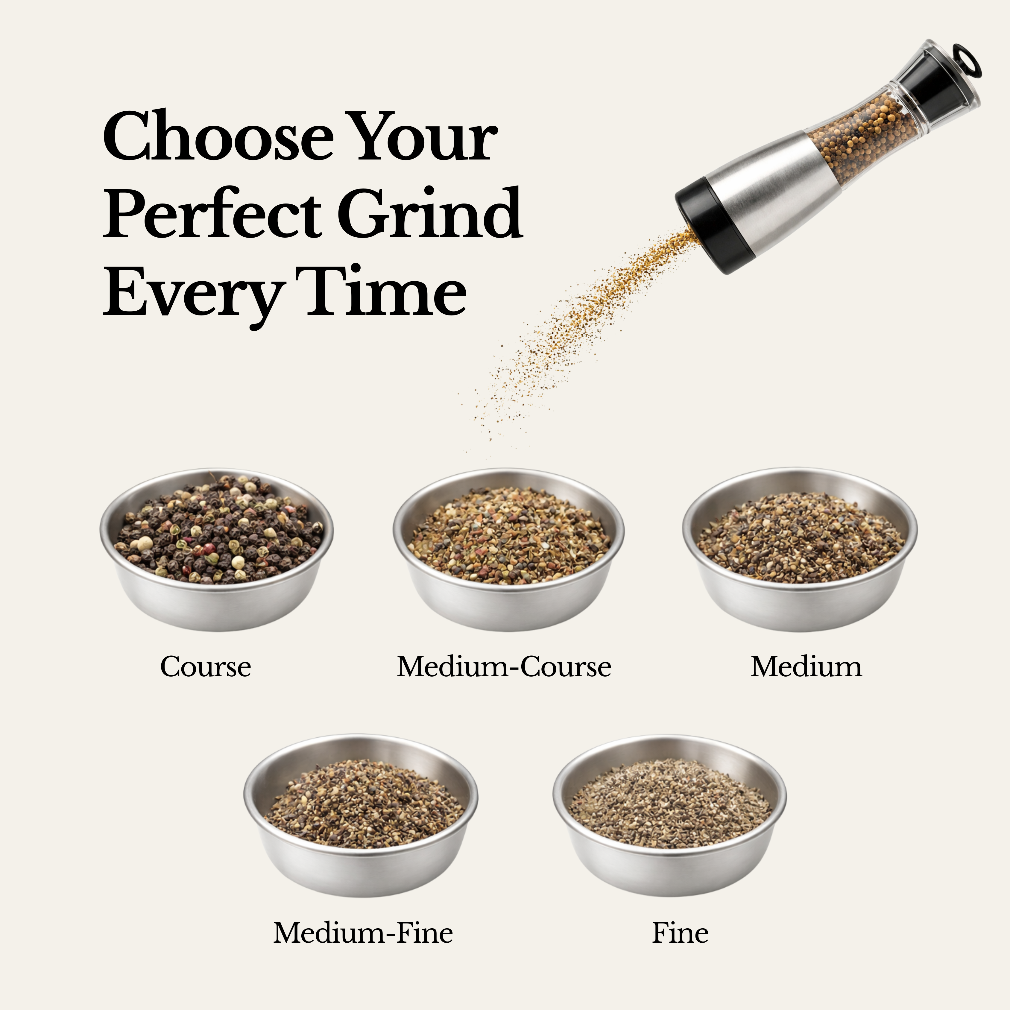 Electric Gravity Salt and Pepper Grinder